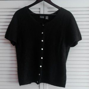 Black Angora Cardigan